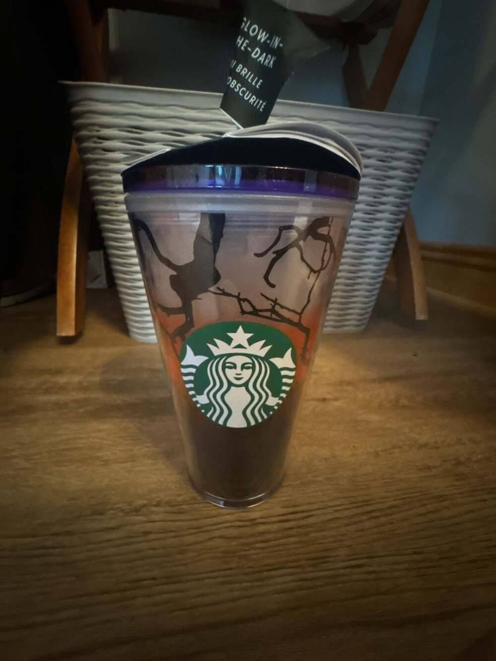 New Starbucks 2022 Fall Halloween Raven's Perch Glow In The Dark 16oz Tumbler